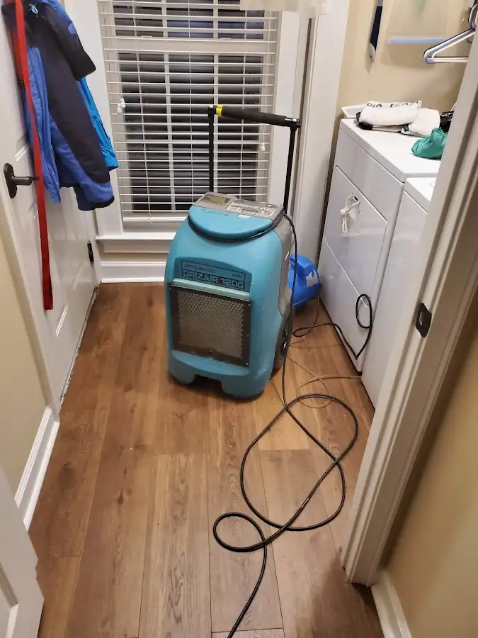 Commercial dehumidifier deployed for Flood Damage Cleanup in Estelle