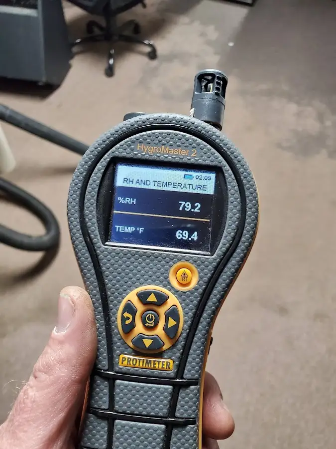 Moisture meter humidity assessment for Fire & Smoke Damage Restoration in Estelle